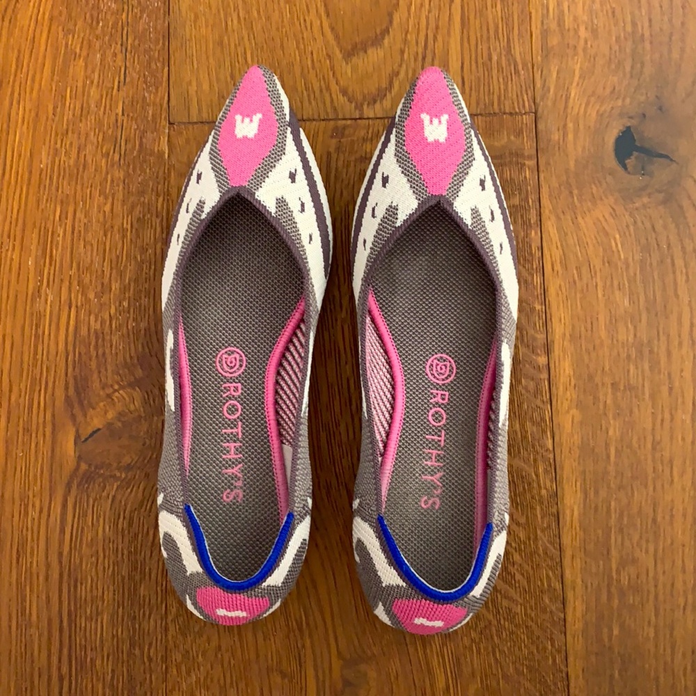 Rothy’s Point Ikat Print, Size 10, Rare print